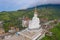 Aerial view of Wat Phra Thart Pha Sorn Kaew Statue temple, Phetchabun, Thailand. Nature landscape background. Travel trip on