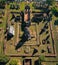 Aerial view of wat phrasi rattana mahathat, ruin temple in Lopburi, Thailand