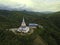 Aerial view Wat Thaton temple in Chiang Mai, Thailand.
