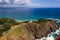 aerial view of Wategoes Beach at Byron Bay with lighthouse. The Photo was taken out of a Gyrocopter, Byron Bay, Queensland,