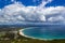 aerial view of Wategoes Beach at Byron Bay. The Photo was taken out of a Gyrocopter, Byron Bay, Queensland, Australia