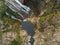 Aerial view of  the Waterfall of Ezaro. Galicia, Spain. Drone Photo