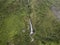 Aerial view of a waterfall in the Peruvian Andes.