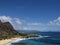 Aerial view of Waves crash on Makapuu Beach