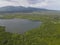 Aerial view of West Bali National Park in Indonesia