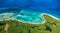 Aerial view of the West coast, Grande-Terre, Guadeloupe, Caribbean