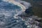 Aerial View of the West Pacific Ocean Coast