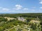 Aerial view of Westhove Castle near Oostkapelle. Province of Zeeland in the Netherlands