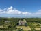 Aerial view of Westhove Castle near Oostkapelle. Province of Zeeland in the Netherlands