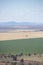 Aerial view of wheat and crop farmland Australia