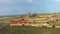 aerial view of Whitby Abbey a 7th-century Christian monastery that later became a Benedictine abbey. Whitby, Yorkshire