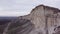 Aerial view: White Rock in Crimea, awesome nature landscape with mountain range