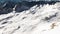 Aerial view of white snow-covered mountains in Austria-
Germany border