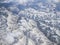 Aerial view of white snow covered mountains winter, Snowscape wallpaper