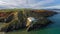 Aerial view. Wicklow Head lighthouse. county Wicklow. Ireland