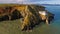 Aerial view. Wicklow Head lighthouse. county Wicklow. Ireland