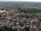 Aerial view of Wimborne Minister church and town centre