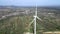 Aerial view of wind renewable electricity plant