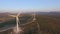 Aerial view of wind-turbines