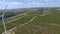 Aerial view of wind-turbines