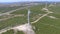 Aerial view of wind-turbines
