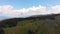 Aerial view of wind turbines in mountain, natural sources of energy, environmental safety, danger to birds. Passo Di Cento, Taglie