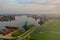 Aerial view Windmills at Zaanse Schans