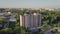 Aerial view of the windows of a new residential building