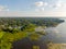 Aerial view of Winter Garden Florida, Lakeview Park