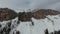 Aerial view of winter mountain landscapes and forest