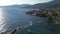 Aerial view of the wonderful seaside village of Kardamyli, Greece located in the Messenian Mani area. It\\\'s one of the most