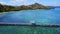 Aerial view of wooden pier in Labuan Bajo