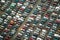 Aerial view of wrecked cars in Charlotte, North Carolina