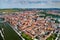 Aerial view of Wurzburg in Lower Franconia, Germany