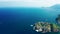 Aerial view of Wuyanjiao coastline in Yilan, Taiwan