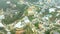 Aerial view of the Xuan Tho suburbs near Da Lat city at morning in Vietnam