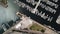 Aerial view of the yacht harbor in the port, Valencia