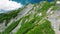 Aerial view of Yakou Daguan Mountain Tunnel and The Southern Cross-Island Highway, Taiwan.