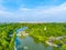 Aerial view Yangzhou Slender West Lake Yangzhou Slender West Lake scenic spot and Daming Temple, Jiangsu province, China