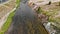 Aerial view of Yellowstone Black Sand Basin in summer season, Wyoming, USA