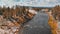 Aerial view of Yellowstone Black Sand Basin in summer season, Wyoming, USA