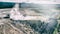 Aerial view of Yellowstone Black Sand Basin in summer season, Wyoming, USA