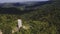 aerial view of Yokahu Tower in El Yunque forest Puerto Rico