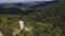 aerial view of Yokahu Tower in El Yunque forest Puerto Rico