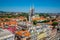 Aerial view Zagreb city, Capital of Croatia.