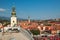 Aerial view of Zagreb rooftops