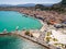 Aerial view of Zakynthos city in Zante island, in Greece