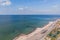 Aerial view of a Zelenogradsk, former Cranz, coastal resort, Zelenogradsky District, Kaliningrad Oblast, Russia, Sambian coastline