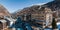 Aerial view on Zermatt Valley town and Matterhorn Peak in the background