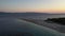 Aerial view of Zlatni Rat, Bol, Brac, Croatia.